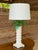 Vintage Italian Tole Palm Table Lamp With Sculptural White Ceramic Column Base For Sale - Image 12 of 12