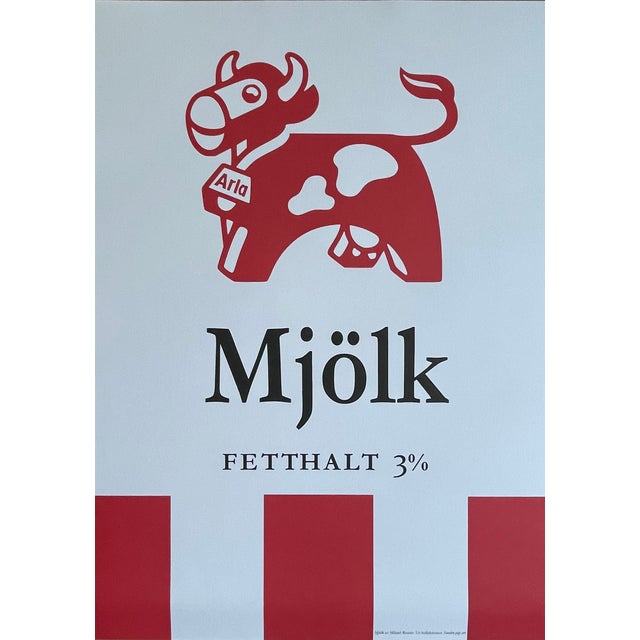 Mikael Reuter, Mjölk, Exibition Poster Ur Killektonen Sweden Pop Art For Sale - Image 4 of 7