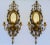 Italian Gold Carved Wood and Mirror Wall Sconces Pair For Sale - Image 9 of 9