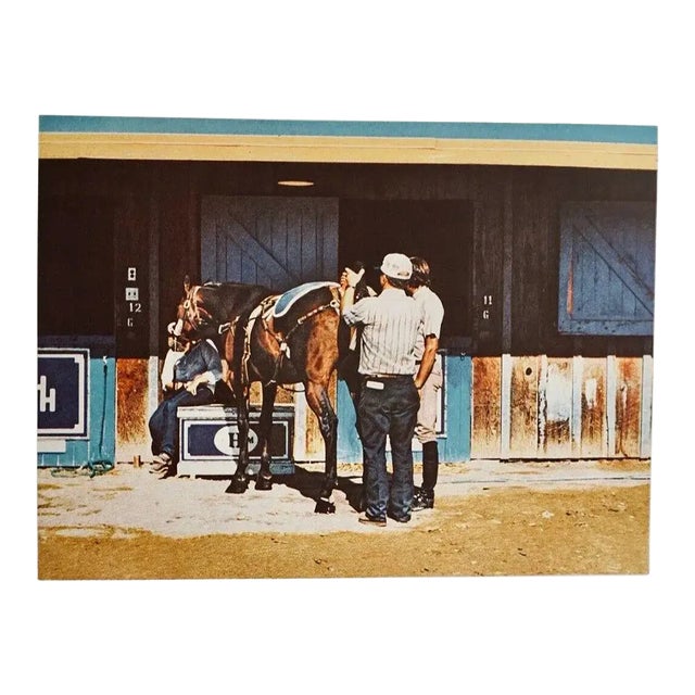 Late 20th Century "Lucky Penny (Horse Stable)" Figurative Lithograph by Richard McLean For Sale
