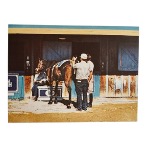 Late 20th Century "Lucky Penny (Horse Stable)" Figurative Lithograph by Richard McLean