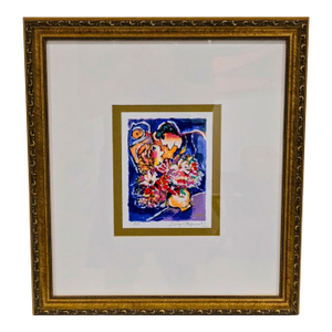 Zamy Steynovitz Hand-Embellished Expressionist Print, Framed and W/CoA