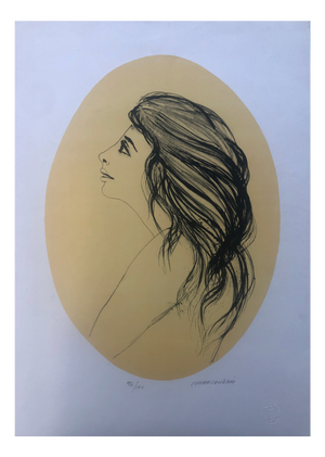 Marcantonio, Profile of a Woman, Color Lithograph, 1969