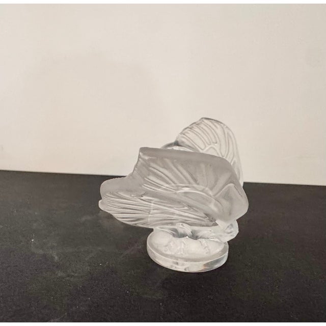 1980s 1980s Lalique Frosted Crystal Bird Figurine For Sale - Image 5 of 9