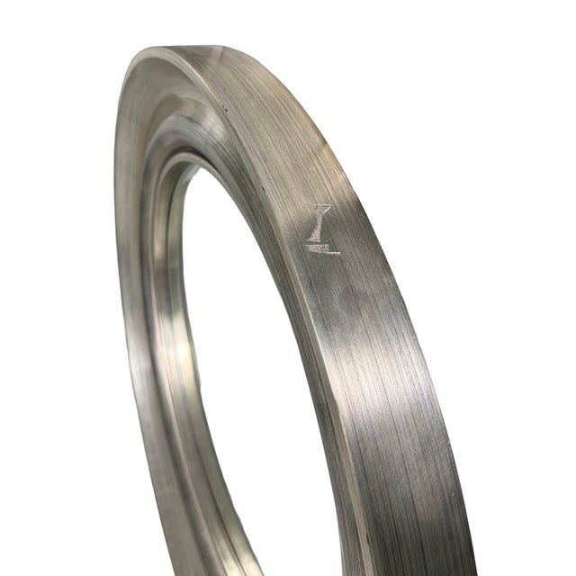 Wood Silver Leaf Gilt Wood Oval Hanging Wall Mirror For Sale - Image 7 of 9