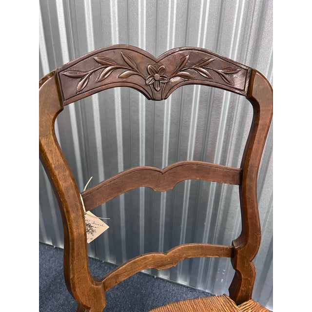 Antique Louis XV Carved Ladderback Chair For Sale - Image 4 of 5