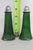 Emerald Green Salt and Pepper Shakers Embossed Depression Glass 2pc Pair 4510b For Sale - Image 10 of 12