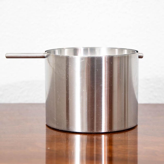 Mid Century Danish Modern Stelton Ashtray Set Stainless Steel Arne Jacobsen For Sale In Sacramento - Image 6 of 11