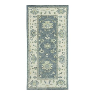 Turkish Oushak Rug 3'11" x 7'10" #18082 For Sale