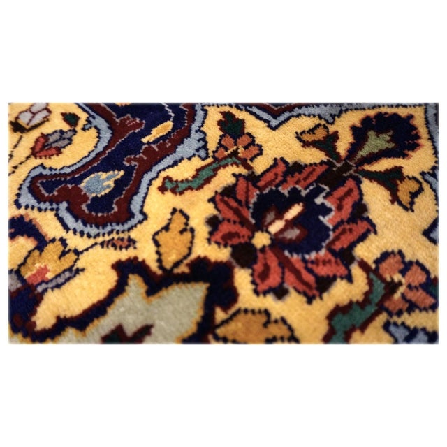 Orange Antique Persian Tabriz Pahlavi Wool 11x17 Orange, Blue & Green Handmade Area Rug #9902606 For Sale - Image 8 of 13