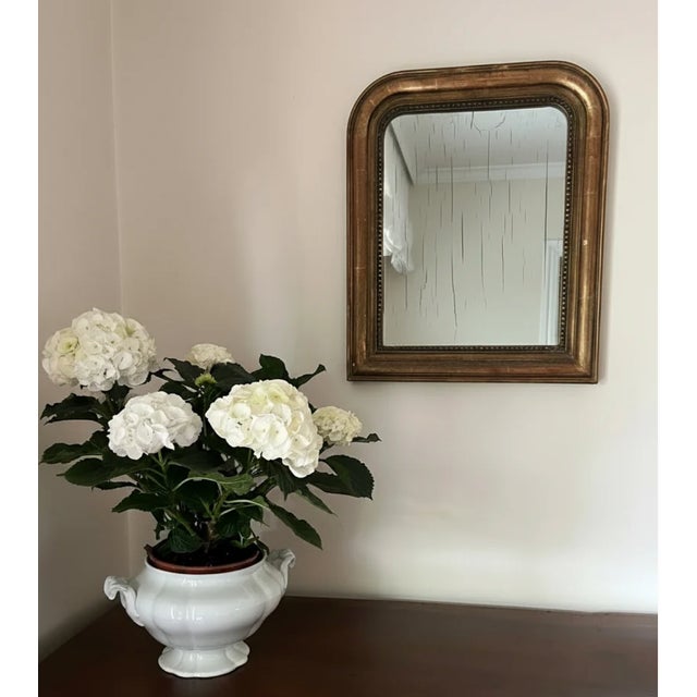 Italian Italian 1870's Louis Philippe Arched Gilt Mirror For Sale - Image 3 of 7