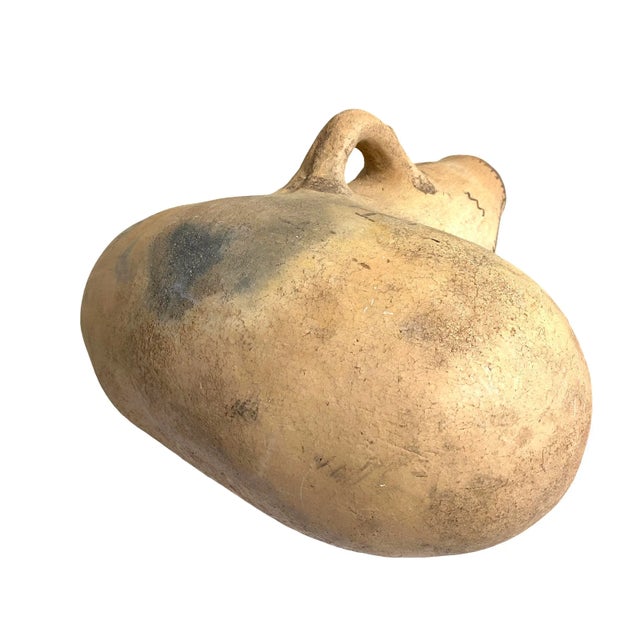 #4648 Moroccan Vintage Tuareg Terracota Clay Decorative Pot 19" H For Sale - Image 10 of 12