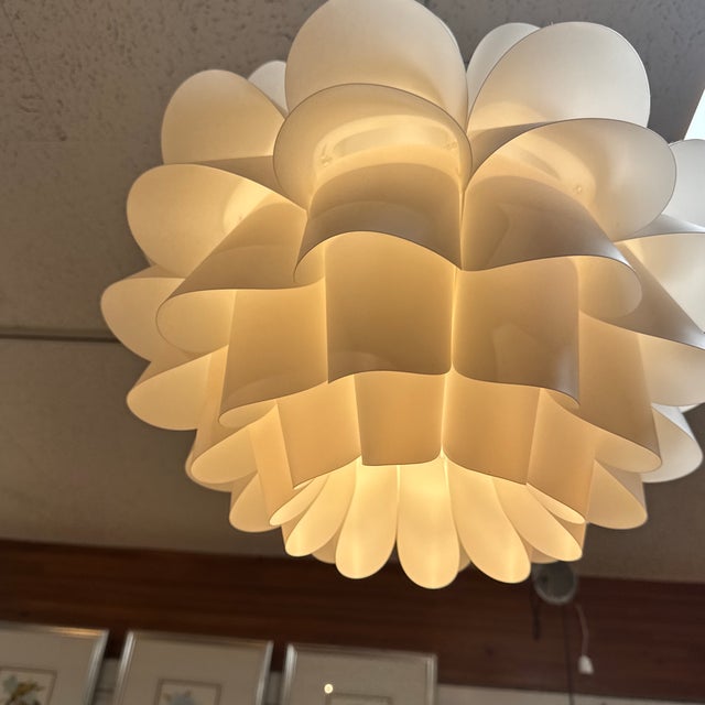 Possini Euro Flower Pendant Chandelier, White For Sale - Image 10 of 12