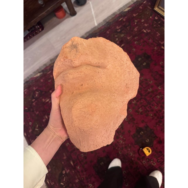 Contemporary 1980s Darryl Starr Half Face Clay Sculpture | Contemporary Ceramic Wall Sculpture [Pb] For Sale - Image 3 of 8