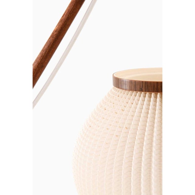 1950s Fishing Pole Floor Lamp in Brass with Steel and Teak by Svend Aage Holm Sørensen, 1950s For Sale - Image 5 of 12