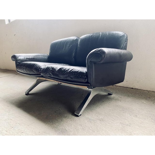 Dark Brown Leather Model Ds31 Sofa from de Sede, 1970s For Sale - Image 9 of 18