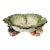 Vintage 1998 Fitz & Floyd English Garden Bunnies Centerpiece Footed Bowl – Hand-Painted Ceramic Cabbage Leaf Serving Dish For Sale