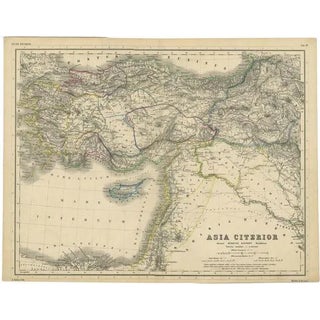 Antique Map of the Middle East, Germany, 1870s For Sale