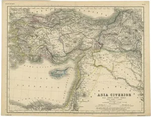 Antique Map of the Middle East, Germany, 1870s