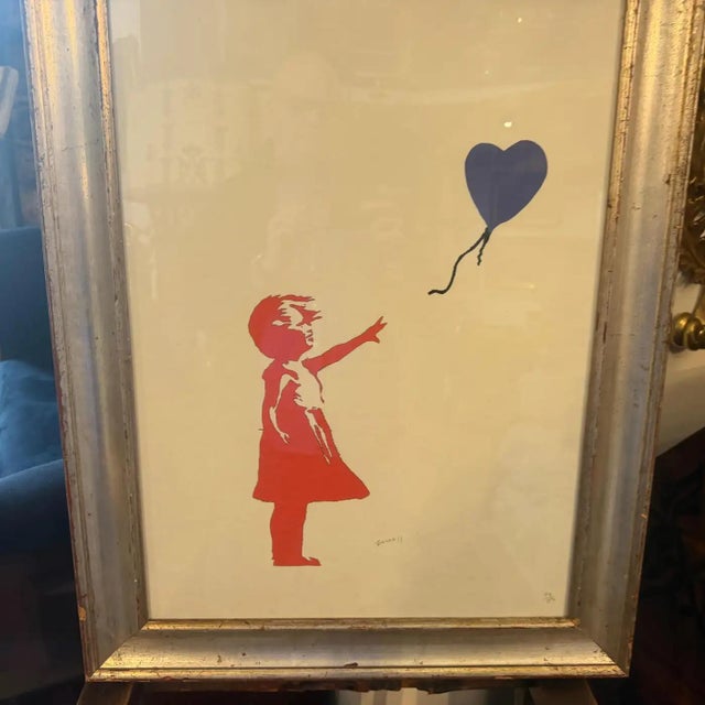 White 21st Century Framed 79/50 Lithograph the Flying Balloon Girl by Banksy For Sale - Image 8 of 15