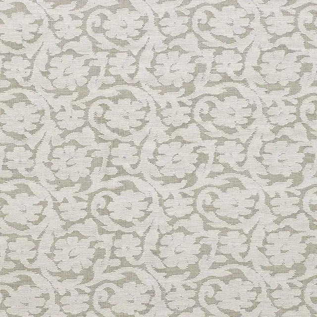 Contemporary Schumacher Floral Cutwork Casement Fabric in Natural For Sale - Image 3 of 3