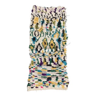 Azilal Multicolor Berber Moroccan Wool Rug For Sale