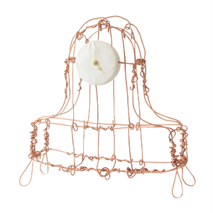 Floating Frames Sandblasted Copper Mantel Clock by Kiki Van Eijk & Joost Van Bleiswijk