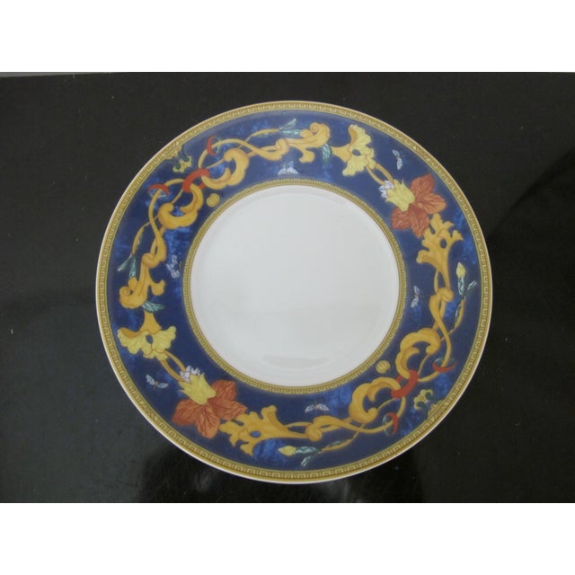 Bernardaud Limoges Cobalt Roma Bleu Floral Butterfly Dinnerware Plate ...