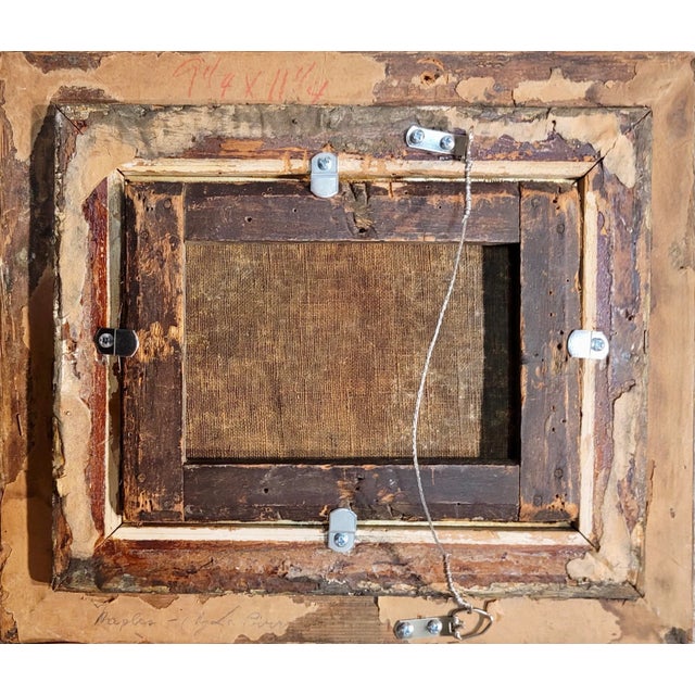 Textile 18th Century Portrait of a Young Girl - Oil Painting C1780s For Sale - Image 7 of 7