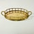 Hollywood Regency Mid-Century Hollywood Regency Coastal Boho Chic Oval Faux Bamboo Brass Tray, Mottahedeh Attributed For Sale - Image 3 of 13
