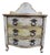 Italian Style Painted Three Drawer Commode With Scenic Decoration For Sale