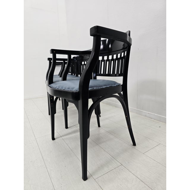 Antique Vienna Secession No. 714 Armchairs by Gustav Siegel for Jacob & Josef Kohn, 1890s, Set of 4 For Sale - Image 17 of 18