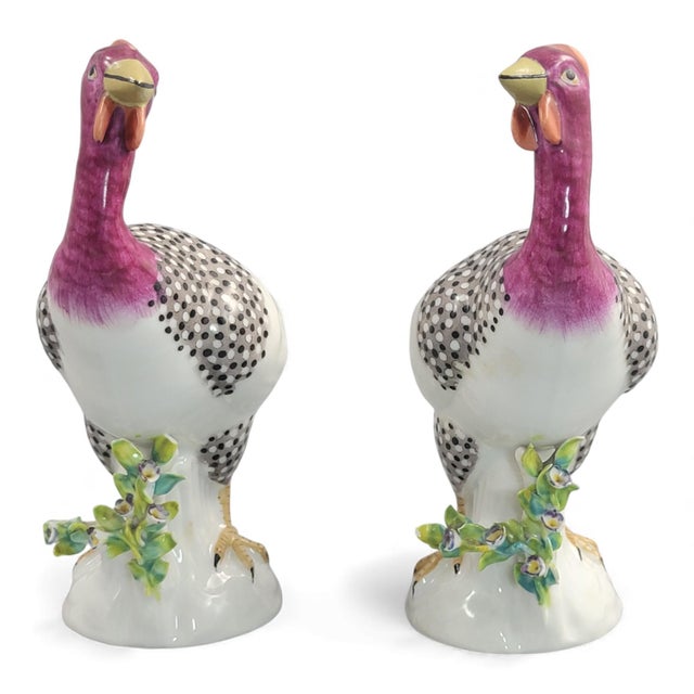 Guinea Fowl Figures from Samson, Paris, 1845, Set of 2 For Sale - Image 5 of 12