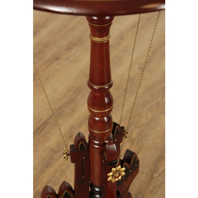 Wood Eastlake Victorian Carved Mahogany Pedestal Plant Stand For Sale - Image 7 of 12