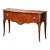 19th Century French Louis XVI Rosewood Marquetry Console With Rouge Marble For Sale