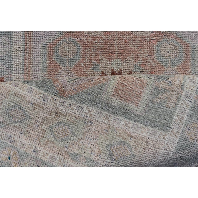 Beige Vintage Turkish Oushak Rug in All-Over Sub-Geometric Medallion Design 1'10 X 3'6 For Sale - Image 8 of 8