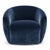 Midnight blue velvet swivel bubble chair. Base also wrapped in blue velvet. Seat height is 17". This chair weighs approx....
