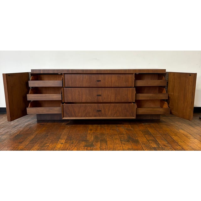 Mid-Century Modern Midcentury Paul Evans Style Brutalist Walnut Dresser Credenza by Tabago For Sale - Image 3 of 9