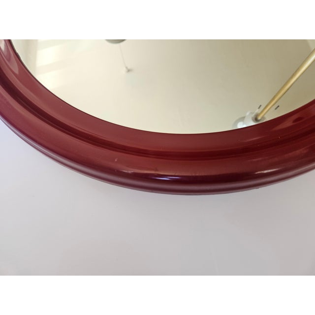 Glass Mid-Century Round Wall Mirror from Syla, France, 1970s For Sale - Image 7 of 12