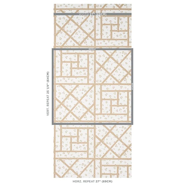 Inspired by revered Hollywood Regency themes, Fancy Beast combines leopard spots with a trellis motif to create a drop-...