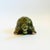A hand made vintage mid century ceramic turtle. Lovely green and brown glazes. Signed by the maker "Santos" on the base...