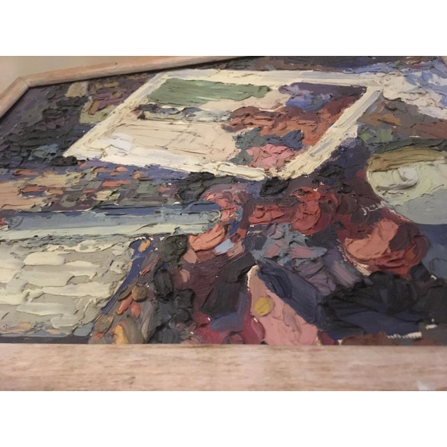 Mid-Century Modern 1910s Textural Painting on Board For Sale - Image 3 of 7