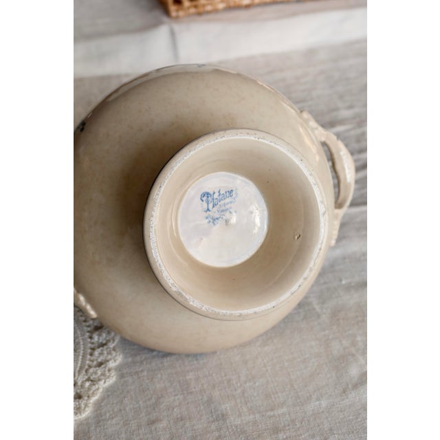Blue Vintage Ironstone Platane Bleu Soup Tureen from Saint Amand Hamage Nord, 1890s For Sale - Image 8 of 11