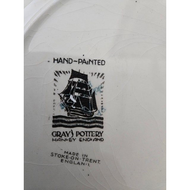 1910s Antique English Silver Luster Dinner Plates Set of 8 For Sale - Image 5 of 5