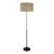 Satin Black With Brushed Brass Avenue Floor Light For Sale