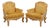 Pair of French Rococo Style Upholstered Armchairs For Sale