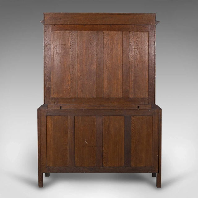 Wood 1910s Antique Edwardian English Oak Billiard Scoreboard Cabinet For Sale - Image 7 of 13