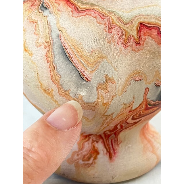 Vintage Nemadji Swirl Pottery Bud Vase For Sale - Image 11 of 12