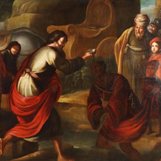 The Baptism of the Eunuch, Oil on Canvas For Sale - Image 3 of 14