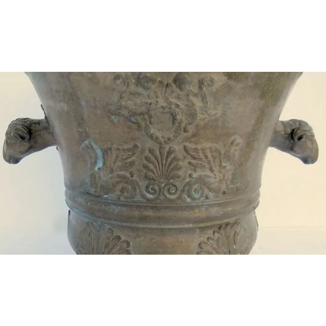 19th Century Bronze Mortar by Vincenzo Barborini Italy 19th Century Planter For Sale - Image 5 of 8